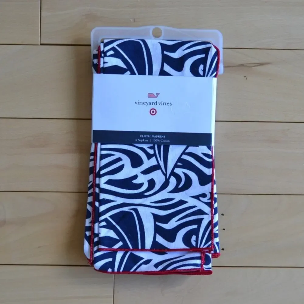 NWT Vineyard Vines x Target Cloth Napkins 4 Pack 100% Cotton